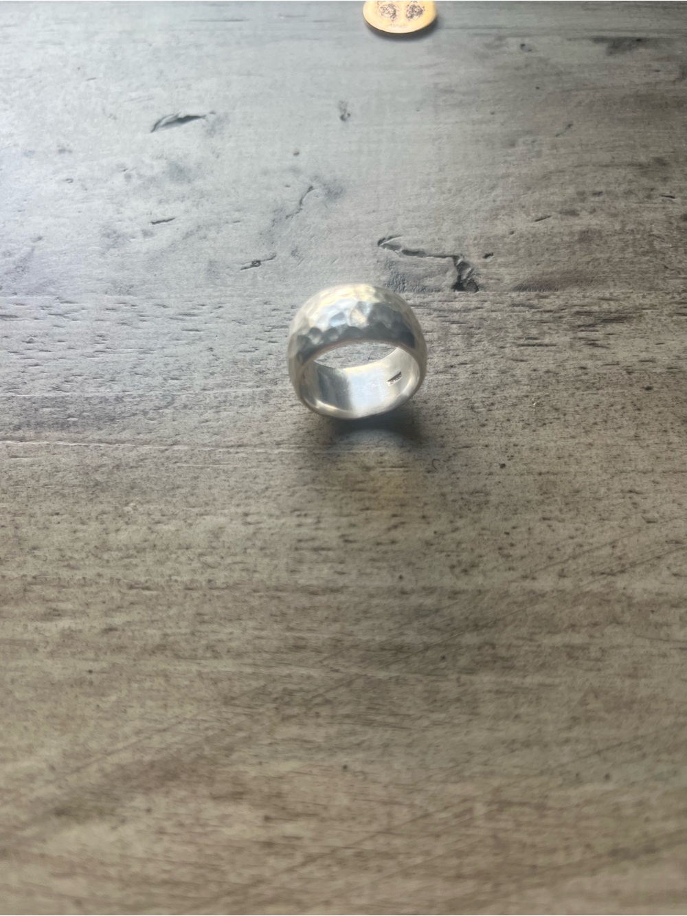 Silpada Hammered Wide Band Ring - Silver
